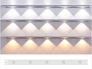 Lumière de placard rechargeable USB à LED œil de chat, gradation progressive, ultra-mince, lumières sous l'armoire, détecteur de mouvement PIR - Product Image 4