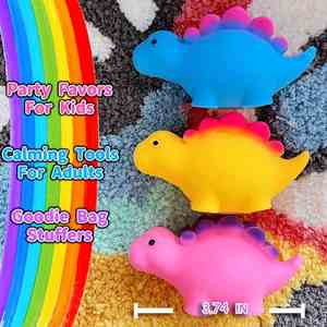 PU Dinosaur Stegosaurus Squishy Stress <b>Balls</b> <b>Squeeze</b> Toys for Kids Unisex - Product Image 5