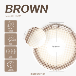 Newlook 화장품에서 아름 다운 한국 디자인 다크 브라운 콘택트 렌즈 천연 녹색 파란색과 회색 색상 안경 - Product Image 2