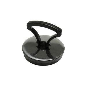 Sturalavandini in Gomma Nera da 52mm con Manico e Rosetta Cromata - Product Image 1