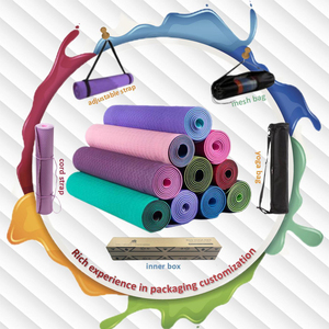 Thảm tập <span class=keywords><strong>Yoga</strong></span> <span class=keywords><strong>TPE</strong></span> hai lớp thân thiện với môi trường, chống trơn trượt, in logo tùy chỉnh, nhẹ, dùng cho phòng tập thể dục tại nhà - Product Image 6