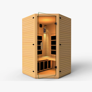 Nueva llegada diseño moderno Sunlighten al aire libre infrarrojo Sauna habitación 6KW <span class=keywords><strong>Hemlock</strong></span> sólido infrarrojo lejano Villas fábrica Dropshipping - Product Image 3