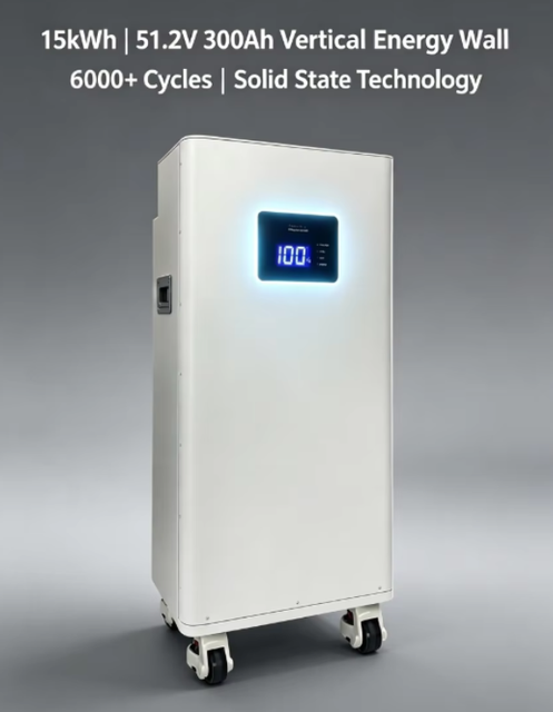 High Quality 15kWh 51.2V 300Ah LiFePO4 Battery 6000 Cycles Vertical ESS Home Solar Energy Storage Battery with BMS