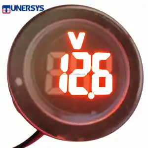 12V tự động kỹ thuật số LED Pin chỉ số Công suất điện áp Meter Vôn kế