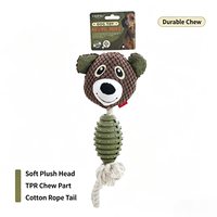 Juguete de Peluche Natural y Seguro de TPR para Perros, Resistente a Mordidas, Juguete Interactivo de Cuerda de Algodón para Masticar, para Perros Pequeños y Medianos
