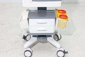 Carrello Medico Rotante in ABS per <span class=keywords><strong>Monitor</strong></span> con Regolazione dell'Altezza per Documentazione Clinica - EHR Ospedaliero Soggiorno Sala da Pranzo - Product Image 4
