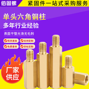 Baiguluo Hexagonal Brass Standoff M2 M2.5 M3 PCB Support Pillar Heavy Copper Component - Product Image 5