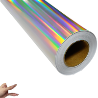 Vente flash - Autocollants en vinyle holographique brillant autocollants en PVC résistants à l'eau et aux UV, permanents, pour découpe sur traceur