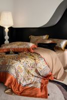 Parure de lit en soie imprimée, mélange de Tencel, soie de mûrier et modal, lisse, respirante, draps pour toutes les saisons