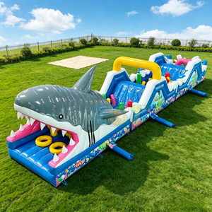 Structure gonflable SHark : Parcours d'obstacles, château gonflable, toboggan, combo de <span class=keywords><strong>jeux</strong></span> gonflables à thème dessin animé pour parcs d'attractions - Product Image 1