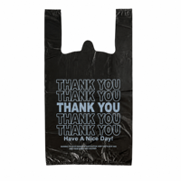 Sacs de courses en plastique grande capacité en gros, sacs T-shirt personnalisés avec logo