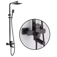 Ensemble de douche brossé de haute qualité en acier inoxydable 3 fonctions mitigeur de douche chaude et froide ensemble salle de bain