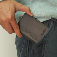 Portefeuille RFID minimaliste pour hommes femmes porte-cartes de crédit en cuir PU mince à deux volets avec poche avant porte-cartes de visite