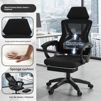 Chaise de bureau ergonomique, inclinable, confortable pour s'asseoir longtemps, convient aux étudiants, aux jeux, à la chambre à coucher