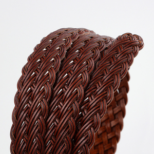 <span class=keywords><strong>Ceinture</strong></span> vintage <span class=keywords><strong>tressée</strong></span> en cuir véritable pour <span class=keywords><strong>femme</strong></span>, fine, avec boucle ardillon en alliage doré, sangle tendance pour jupe en jean et pull en maille - Product Image 5