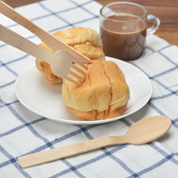 Ensemble de couverts jetables en bambou écologiques en vrac, petits ustensiles de cuisine – comprend fourchette, cuillère, couteau, biodégradable et jetable