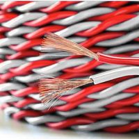 2 Core rv fleksibel Twisted Pair kabel 0.5 0.75 1 1.5 2.5mm Alarm Line Fire Door Bell kabel listrik tembaga kabel listrik
