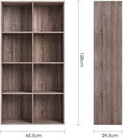 Bibliothèque à 4 niveaux, 8 cubes modulaires, étagère de rangement moderne, mobilier de bureau et de maison