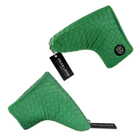 Housse de protection haut de gamme pour club de golf, manchon de putter avec surpiqûres détaillées, finition minimaliste, surface texturée, protège-tête de club de golf