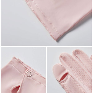 Gants de protection solaire pour femmes en nylon UPF50+, anti-UV, respirants, antidérapants, compatibles avec les écrans tactiles, pour la conduite et le cyclisme, possibilité d'ajouter un logo personnalisé - Product Image 6