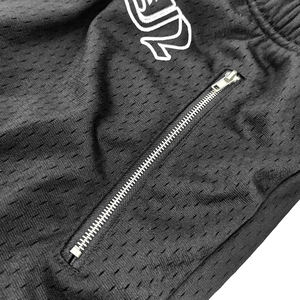 Pantalones cortos de malla de poliéster para baloncesto, pantalones cortos de gimnasio para hombre, pantalones cortos de poliéster de entrenamiento de malla de secado rápido personalizados de malla de 5 pulgadas - Product Image 3