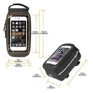 Robuste Fahrradwerkzeugtasche, Mountainbike-Rahmentasche für das Oberrohr, Wasserdichte Rahmentasche mit Touchscreen-kompatiblem Handyfach - Product Image 5