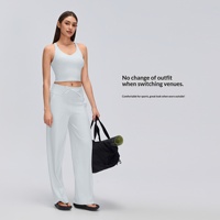 Débardeur de yoga croisé au dos pour femme avec soutien-gorge intégré, col en V, coupe courte, haut de sport très extensible pour fitness et entraînement