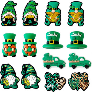 Mới nhất thiết kế ST Patrick của ngày may mắn quyến rũ Silicone tiêu cự hạt cho bút Keychain làm 3D bút tiêu cự hạt mới đến - Product Image 2