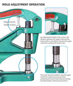 Bester Preis Manuelle Kleine Stanzmaschine Vorhangring Ösen-Druckknopf-Niet-Handpress-Ösenmaschine - Product Image 4