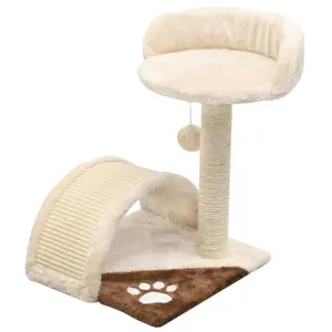 Relipet Original Design Pet Toy Scratching Arch Platform Plush Ball Cat Scratching Post Interactive Training Toy