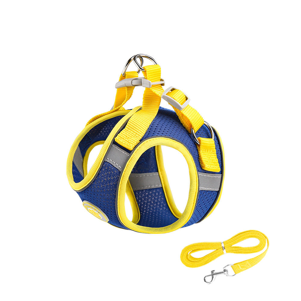 Dark blue 1.5-meter traction rope on chest and back