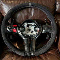 Volant en fibre de carbone et accessoires en suède pour BMW F15 F20 F30 F31 F40 E83 E70 E90 E91540i X1 X2 X3 X4 X5 X6 M3 M4 M5 – Amélioration