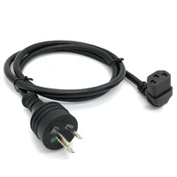 1M negro NEMA 5-15P a IEC C13 Cable de alimentación de grado hospitalario norteamericano Cable 3X14AWG