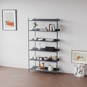 Estantería de Estilo Nórdico de Hierro Forjado sin Respaldo, de Pie, con Múltiples Niveles, Organizador de Almacenamiento, Librería de Oficina de Lujo Ligero - Product Image 3