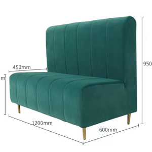 Modern <b>4</b>-Person Restaurant Booth Sofa <b>Dining</b> <b>Table</b> <b>Set</b> Marble Look Top Upholstered Banquette Seating Gold Metal Legs Home - Product Image 5