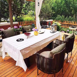 ชุดโต๊ะรับประทานอาหารเก้าอี้ 8 ตัวสุดหรูไม้<span class=keywords><strong>มา</strong></span>เลเซียพร้อมเฟอร์นิเจอร์หวา<span class=keywords><strong>ย</strong></span>สําหรับ<span class=keywords><strong>สวน</strong></span>ลานสวน-ห้องรับประทานอาหารสุดหรูกลางแจ้ง<span class=keywords><strong>รา</strong></span>คาถูก - Product Image 4