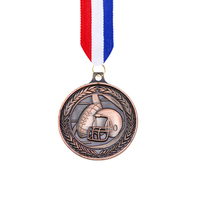JINZUN Trophée et médaille Fourniture d'usine Médaillon en métal Récompenses Souvenir Cadeaux Rond Petit Vintage Cuivre Rugby Médaille Personnalisé