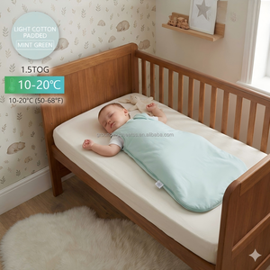 Saco de Dormir para Bebê em Rayon de Bambu 1.0-1.5 TOG, Macio, Respirável, Hipoalergênico, Anti-Susto e Anti-Chute para Recém-Nascidos - Product Image 1