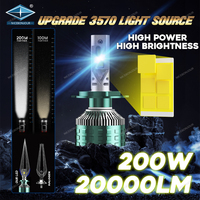 Ampoule de phare LED HB3 et HB4 super lumineuse en aluminium extrudé modèles neufs H1 H4 H7 H11 9005 9006 6500K
