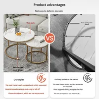 Table basse en bois moderne pour petits appartements-Trendy Light Luxury Design Table d'appoint de petite taille pour chambre et salon