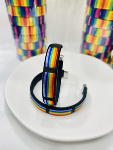LGBTQ Pride Rainbow Bangle Open Cuff Nonbinary Wristband Boys Lesbian Gay Pansexual Bracelet for Girls - Product Image 5