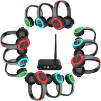 Casque UHF RF770 à prix d'usine, casques silencieux pour discothèque, casque LED pour cinéma en plein air