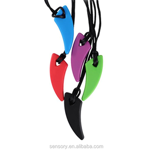 Multicolore dinosauro per uso alimentare Silicone sensoriale massaggiagengive bambino autismo alleviare lo Stress collana da masticare sensoriale per i bambini - Product Image 4