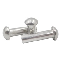 Rivet rond à tête champignon en acier inoxydable DIN 660 304, rivet plein