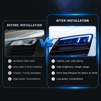 Phares avant BBA pour Audi R8 2007-2015, lentilles de mise à niveau, phares LED avec signalisation dynamique, Plug and Play