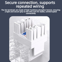 Conector de Cable de Red para Ordenador Haina HN-ECM Cat5e Sin Blindaje, Protección Ambiental, PC 50U, Cabeza de Cristal 8P8C RJ45 para Cableado