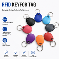 Porte-clés RFID 125 KHZ en ABS avec puce 2/UID, étanche, pour contrôle d'accès hôtelier et professionnel