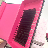 Plateaux d'extensions de cils en velours noir mat effet vison, volume intense, avec logo personnalisé, en soie noire et velours cachemire, vente en gros