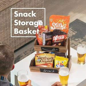 Wooden storage rack, multi-tiered fruit and vegetable <b>shelf</b>, solid wood dessert table, <b>desktop</b> sundries and cake display rack - Product Image 3