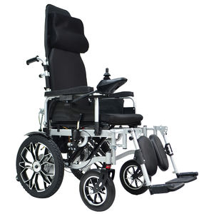 <span class=keywords><strong>Fauteuil</strong></span> roulant <span class=keywords><strong>électrique</strong></span> inclinable à dossier haut pour extérieur, cadre en fer - Batterie au plomb-acide, mobilité stable - Product Image 1